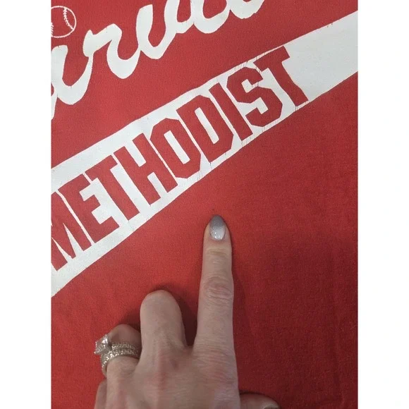 Vintage Russell Athletic Baseball Coach T Shirt Fairview Methodist Large USA - Picture 4 of 12